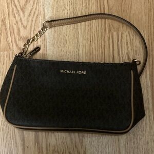 Michael Kors Brown Small Handbag With Beige Lining